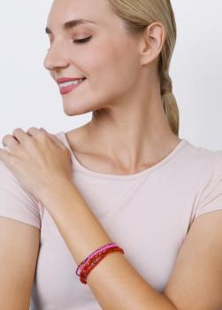 rosa/orange - Petit Glamour d'Afrique - Armband von Konplott